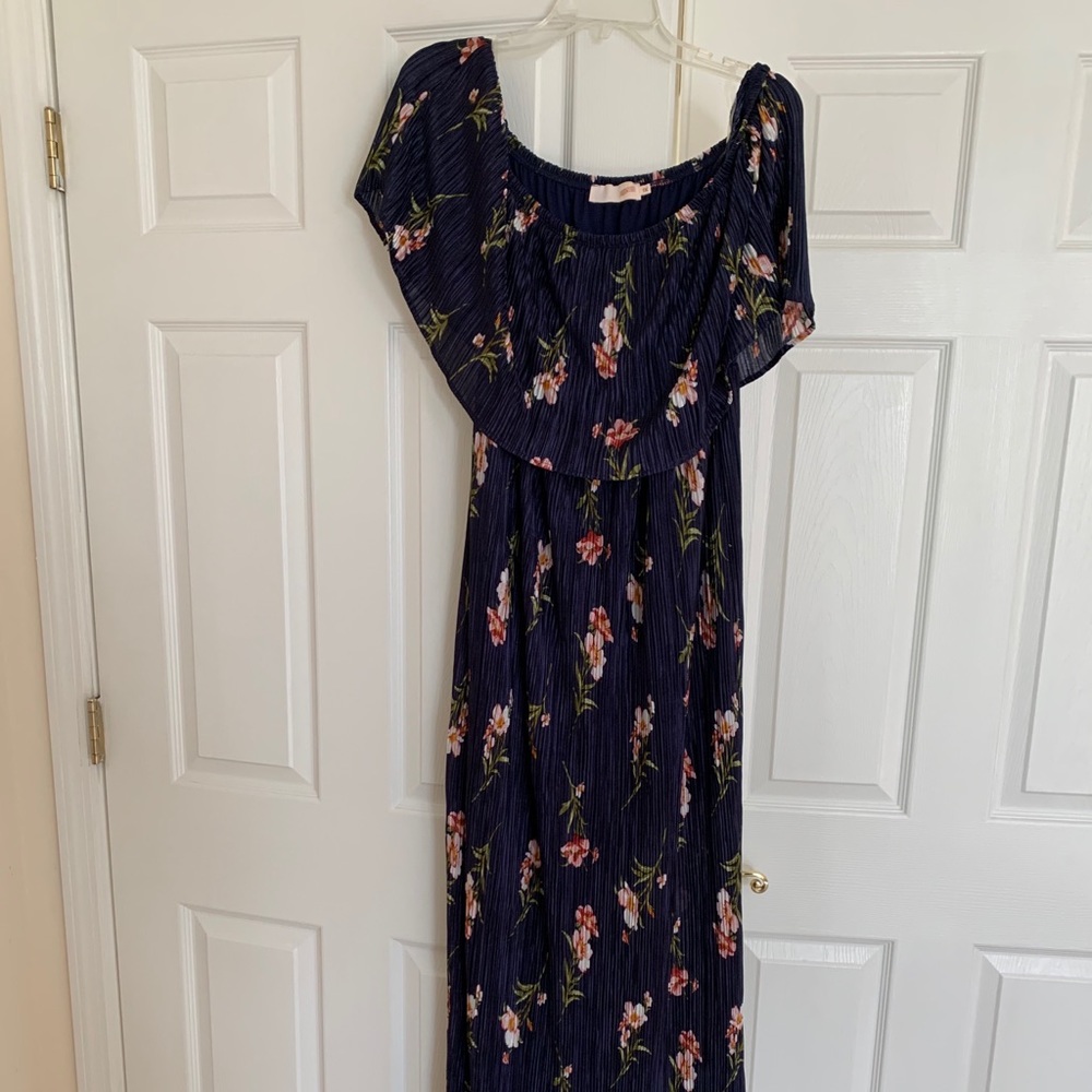 Blue floral maxi